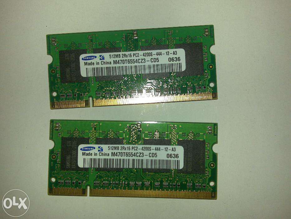 Pamięć RAM DDR3 Samsung M471B5773DH0-CH9 2x2 GB oraz 2x 512 MB