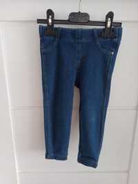 Spodnie jegginsy jeansy jak legginsy+ białe body