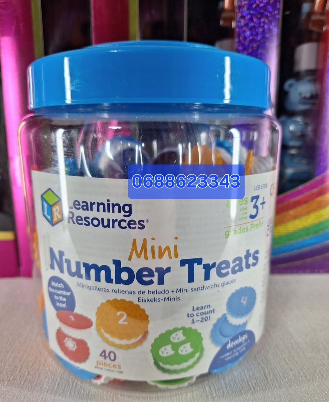 Набор для счета 20 "Цветное печенье. Мини счет" Learning Resources