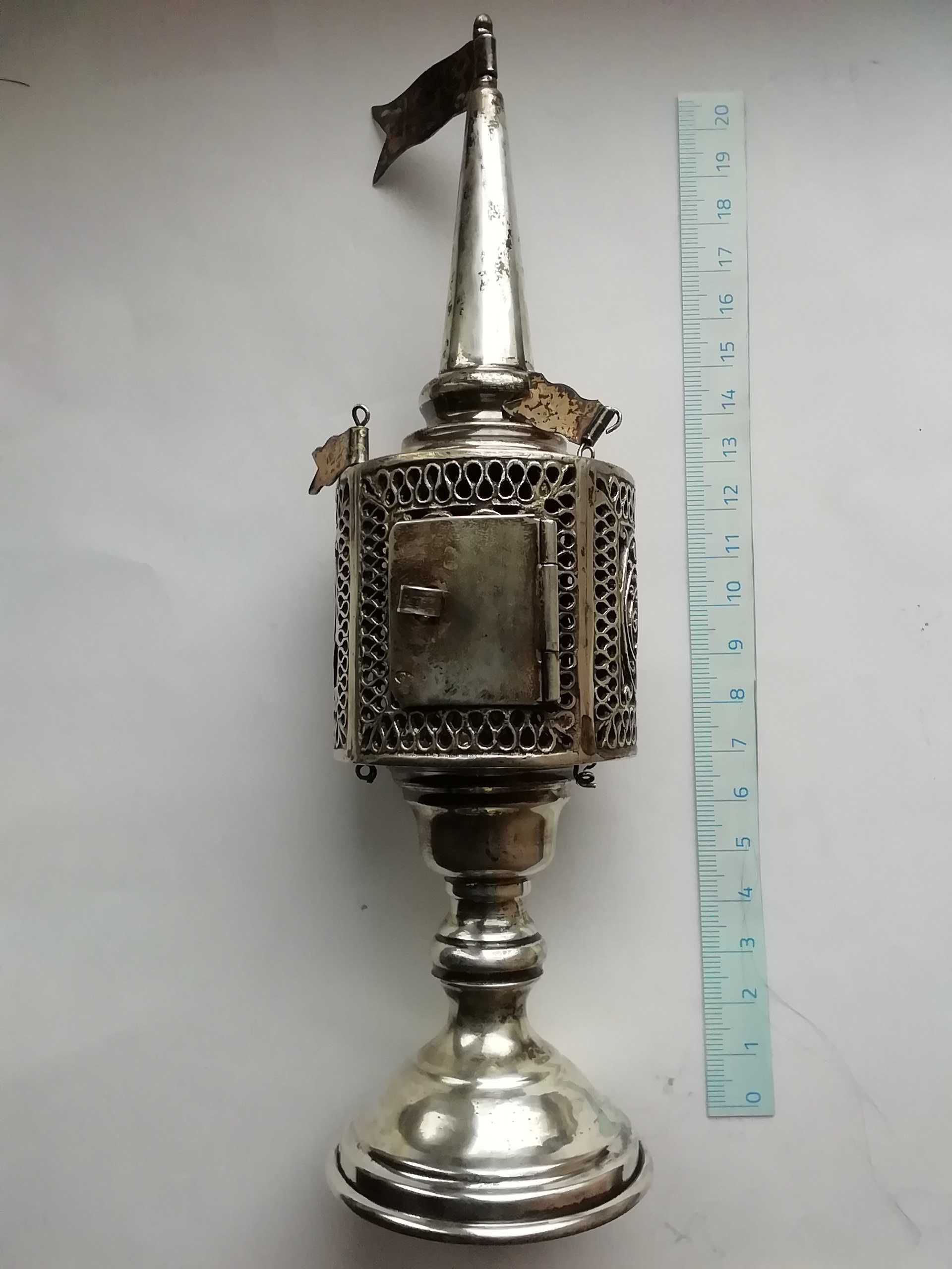 Balsaminki judaika srebro sygn. pr. 84 i nazwiskiem 20 cm. wg 130 g.