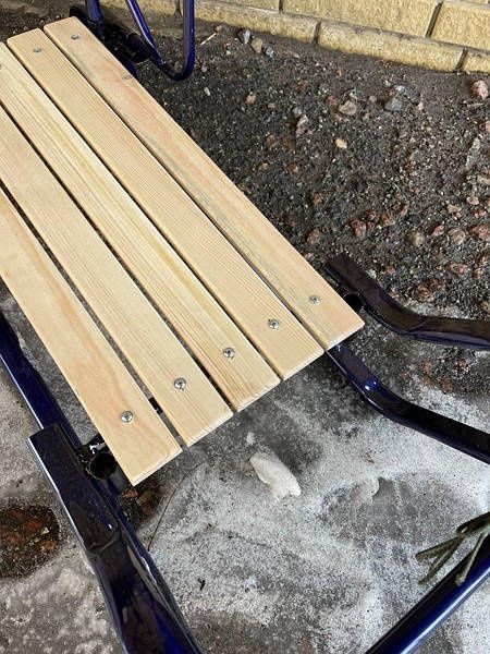 Дитячі санки зі знімною спинкою та ручкою штовхачем