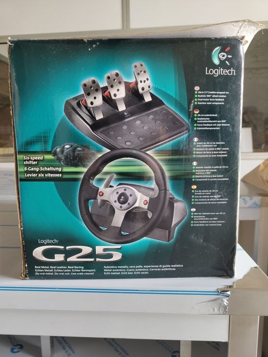 Volante Logitech G25+Pedais+Manete de mudanças (Volante e fole da Mane