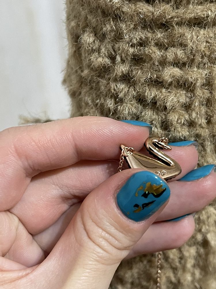 В колекцію pandora пандора swarovski swan чорний лебідь рожеве золото