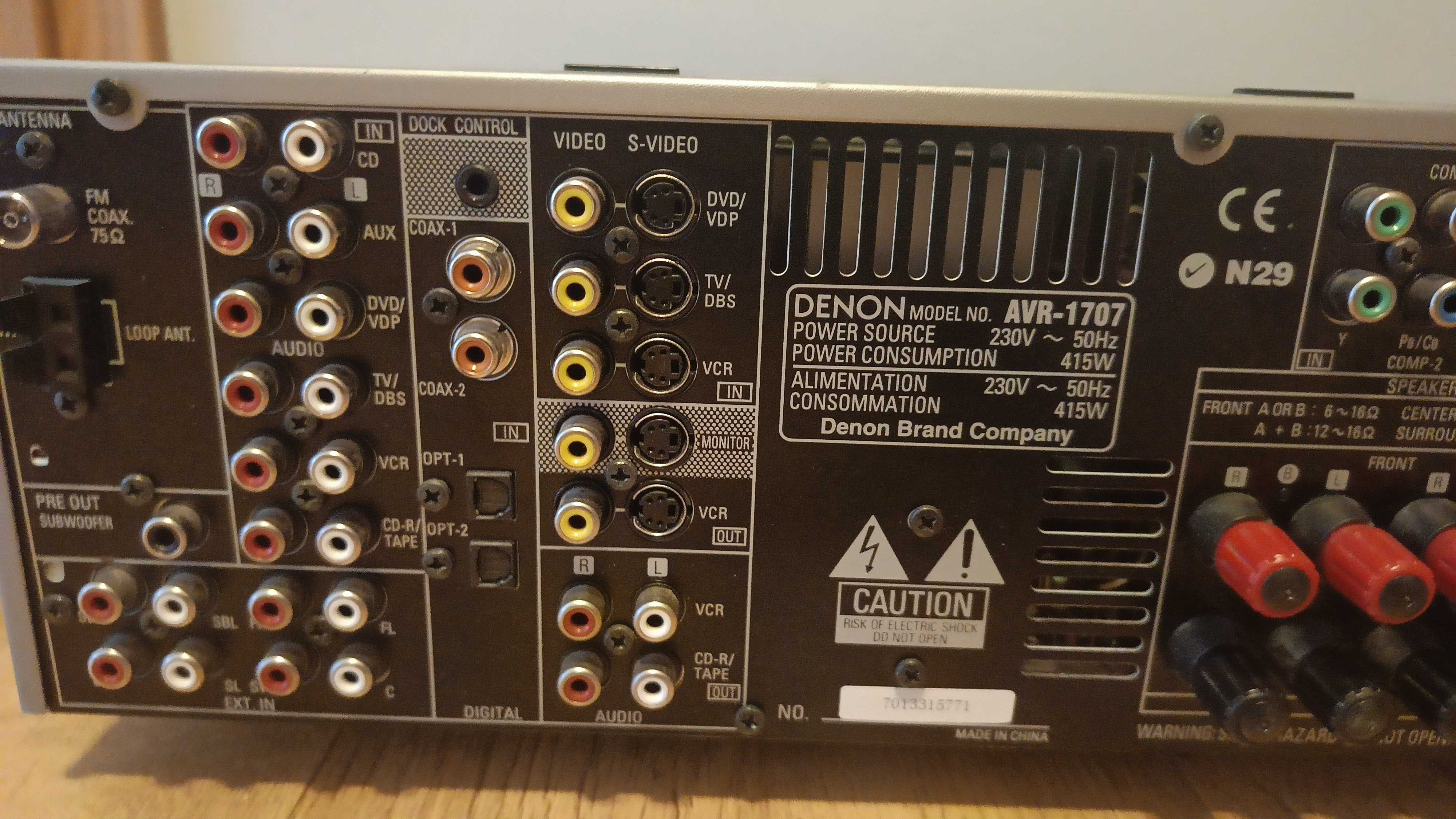 Amplituner DENON AVR-1707 + Pilot