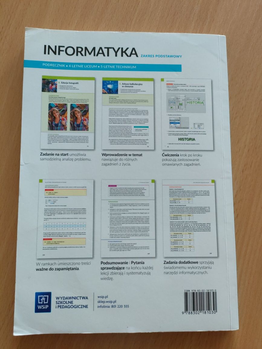 Informatyka 1 WSIP Liceum i Technikum Zakres Podstawowy