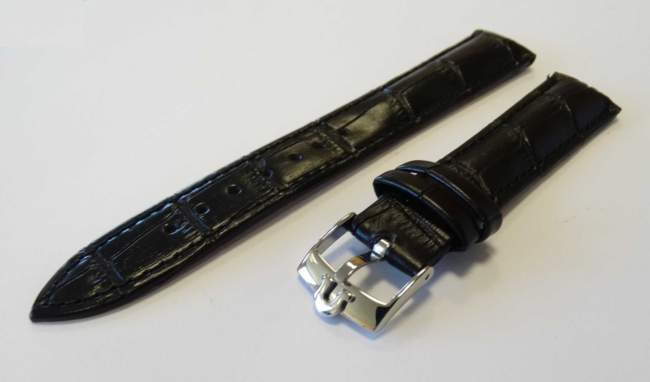 Brązowy czarny pasek do zegarka Omega 18mm 20mm