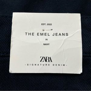 ZARA Emel Jeans granatowe baggy dżinsy r.34