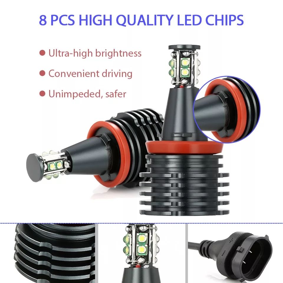 Габаритные огни H8 для BMW E60 E71 E91 X5 ангельские глазки LED marker