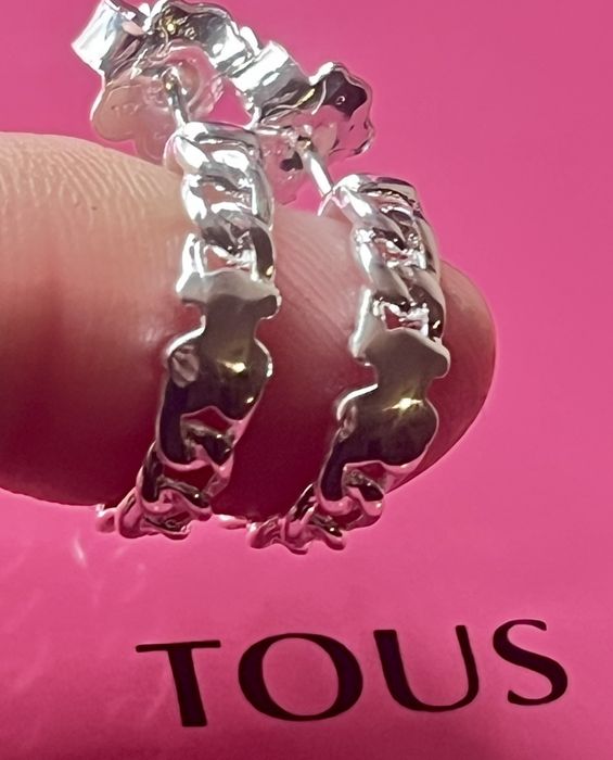 Kolczyki Tous Bold Motif, srebrne, kreolki