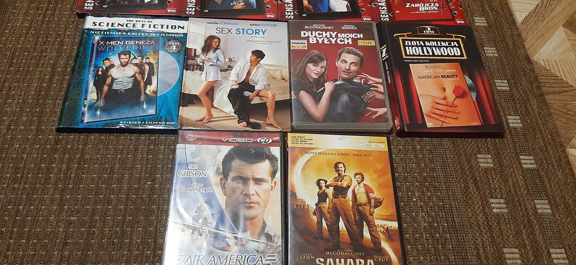 Filmy na DVD różne ciekawe. Komplet 15 szt.