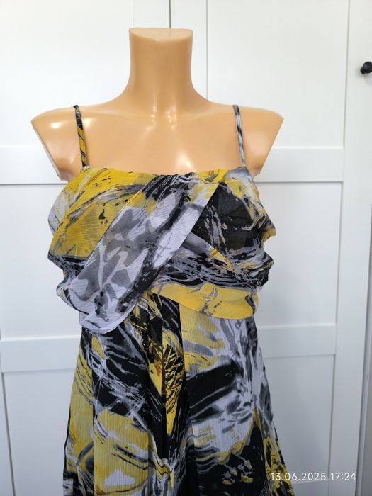 Sukienka 12 L 40 na ramiączkach długa maxi elegancka wizytowa codzienn
