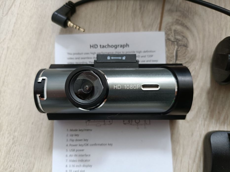 Wideorejestrator fullhd 2 kamery ir duży wyświetlacz pl