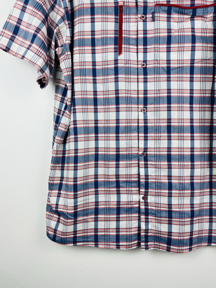 Biała koszula w kratę męska trekkingowa Salomon shirt rozmiar XL fit L