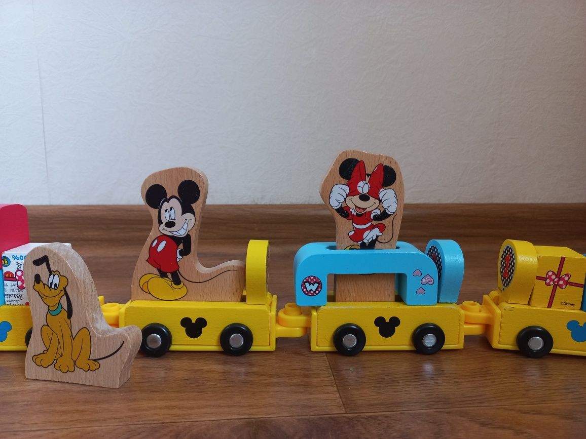 Дерев'яний конструктор, Play tive,Disney, Birthday Train Toy