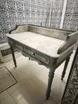 Mesa consola antiga tampo mármore