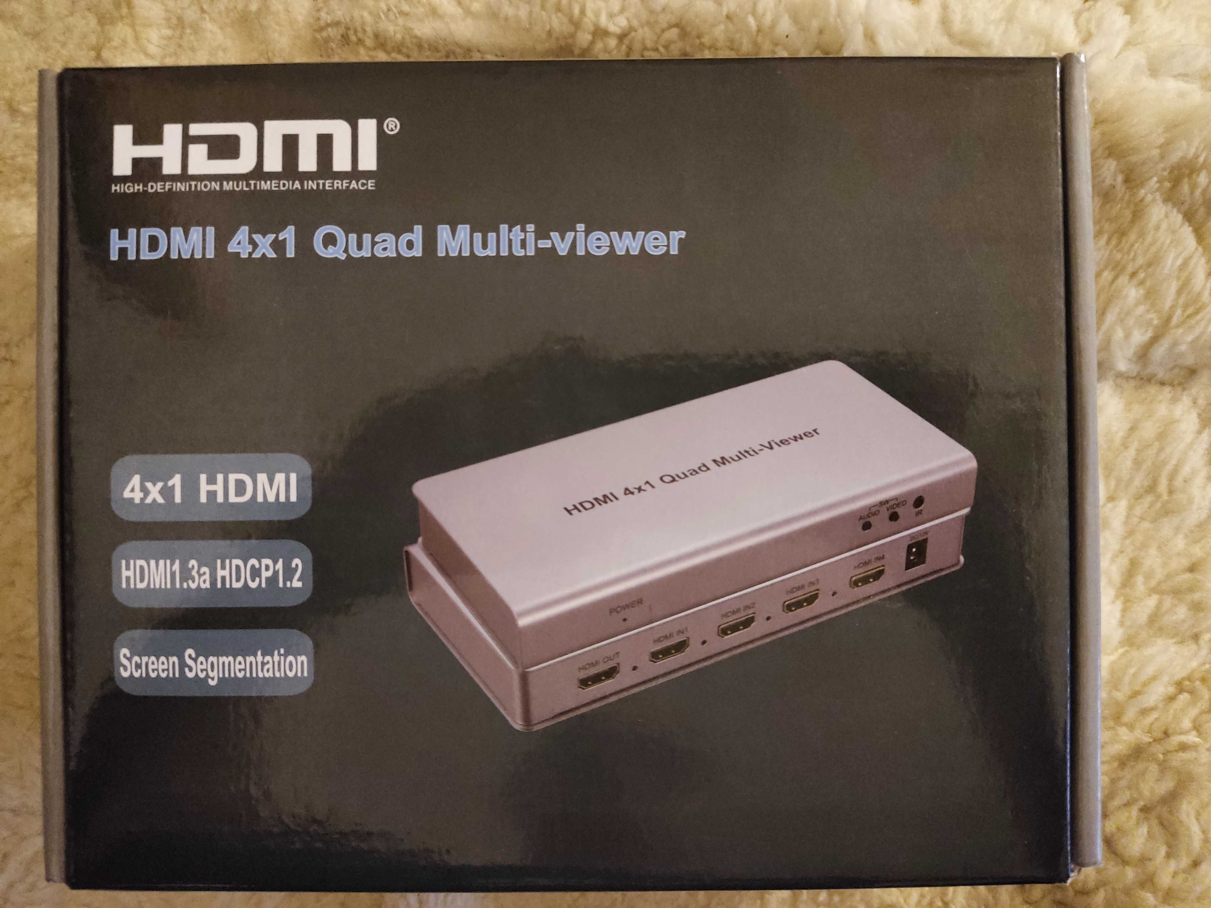 HDMI 4x1 Quad Multi-Viewer 4 ekrany w 1 FullHD