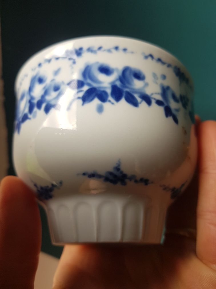 Antyk cukierniczka Ech kobalt, porcelana