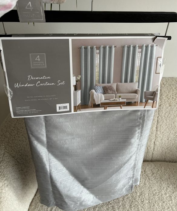 Стильні штори у сірому кольорі