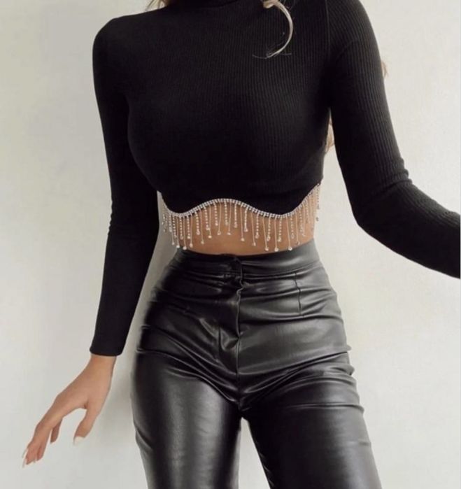 Кроп-топ  з бахромою