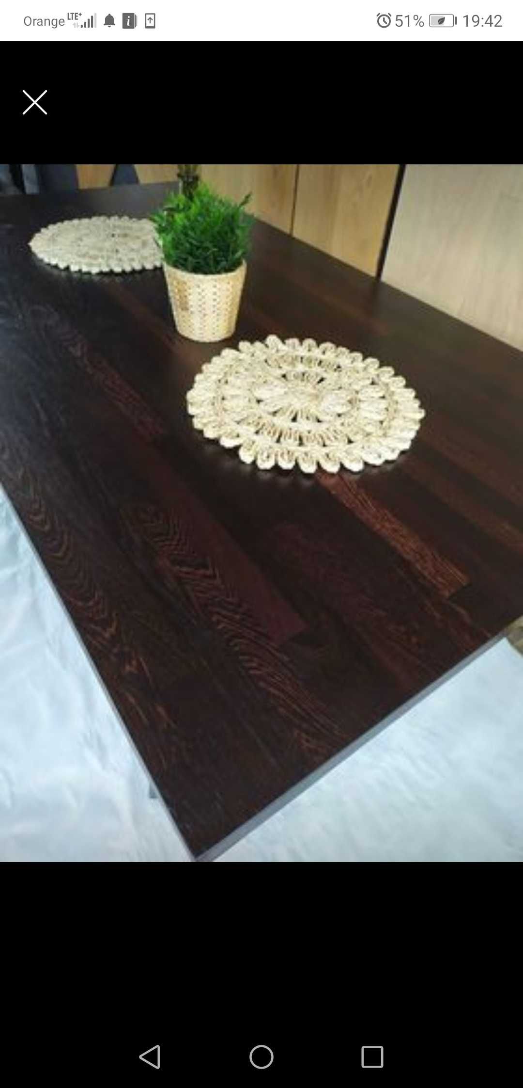Stół, lite drewno, wenge