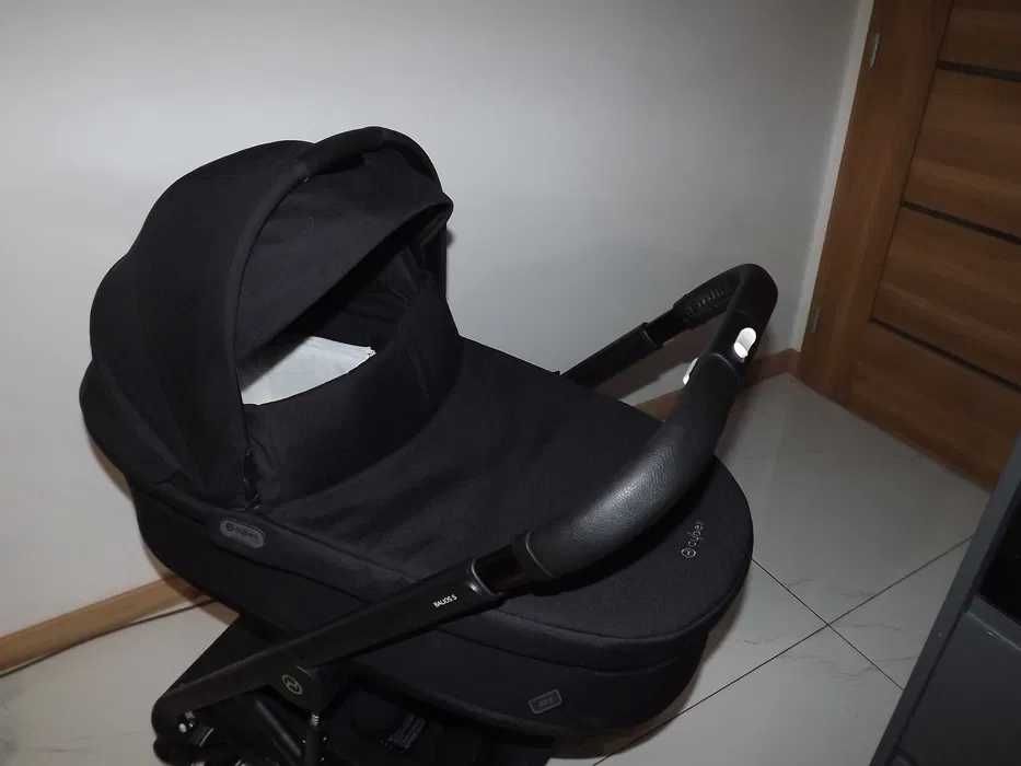 Cybex balios s lux 2.0 Moon Black 3w1 Nowa tapicerka ,koszyk ,kola