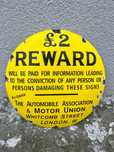 Vintage szyld emaliowany Reward UK London emalia tablica emaliowana