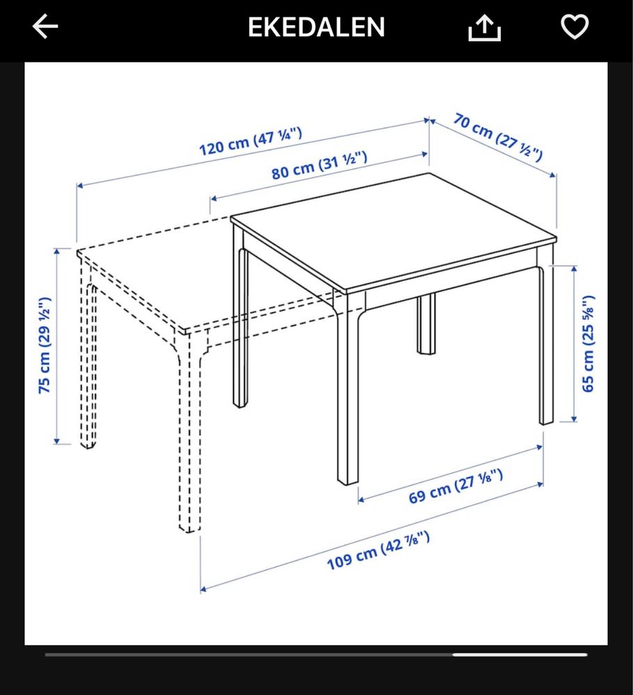 Stół rozkladany ikea
