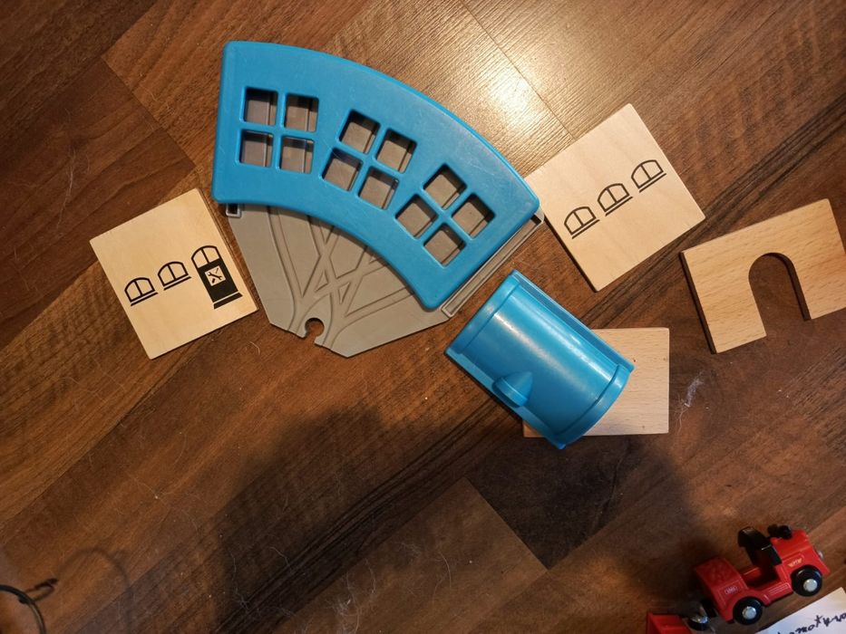 Kolejka drewniane tory zestaw RAILWAY Lidl plus dwa zestawy LILLABO