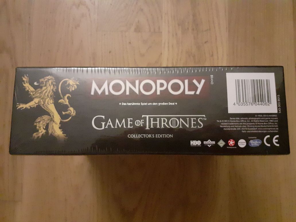 Deutsch niemieckie Monopoly Game of Thrones Collector