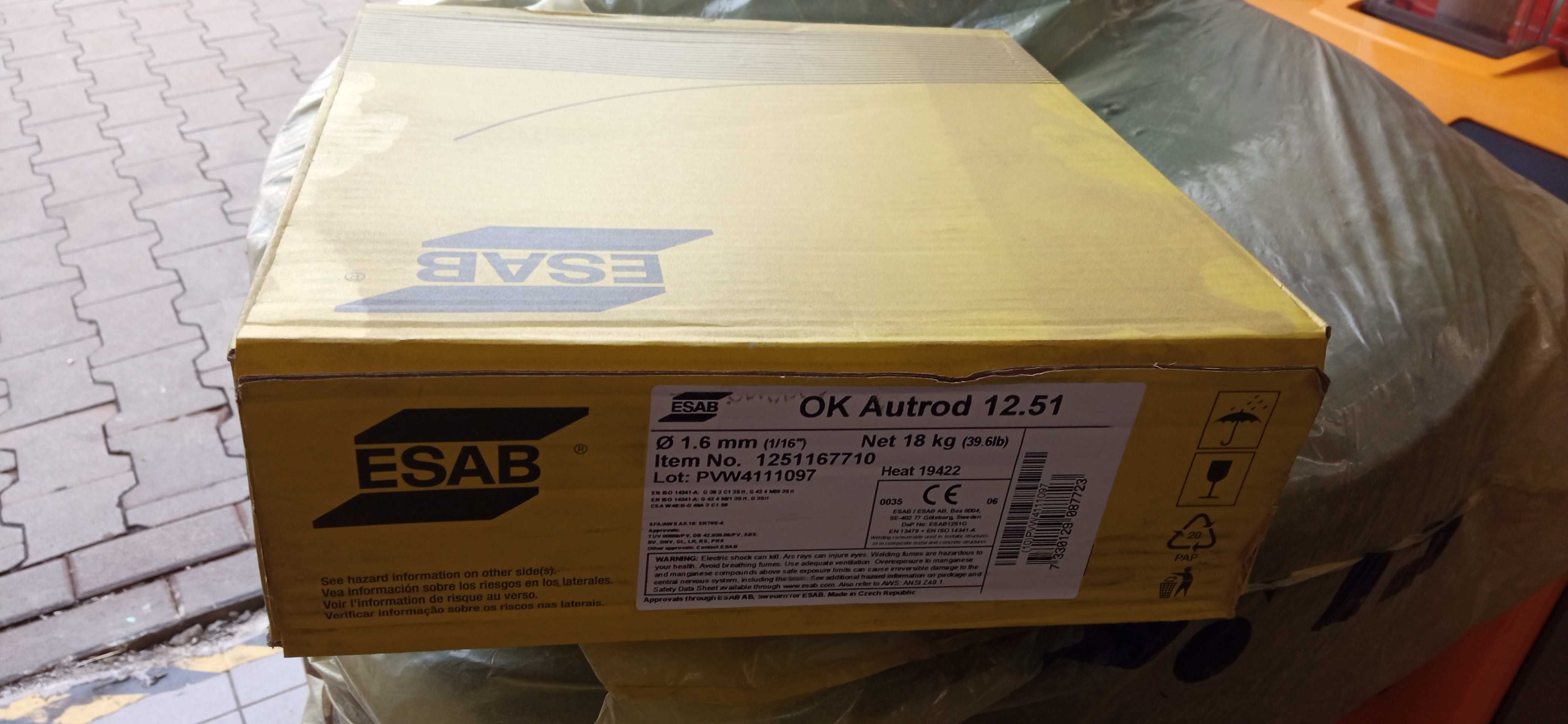 Drut spawalniczy ESAB 12.51 1,6 18kg