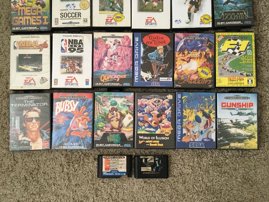 Sega Mega Drive 1 + Sega Mega Drive 2 + 29 jogos