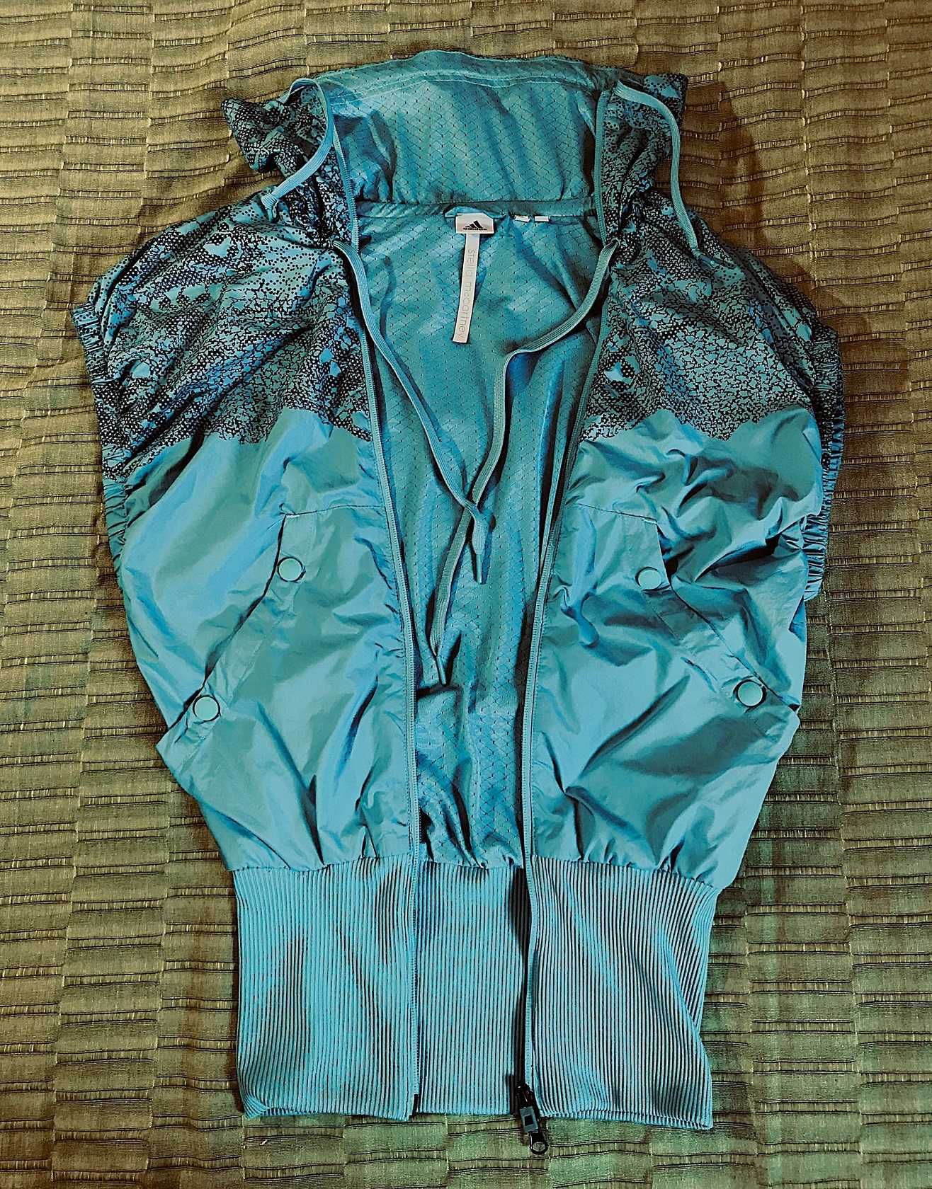 kamizelka sportowa adidas x stella mccartney cienka turkus wzór 36