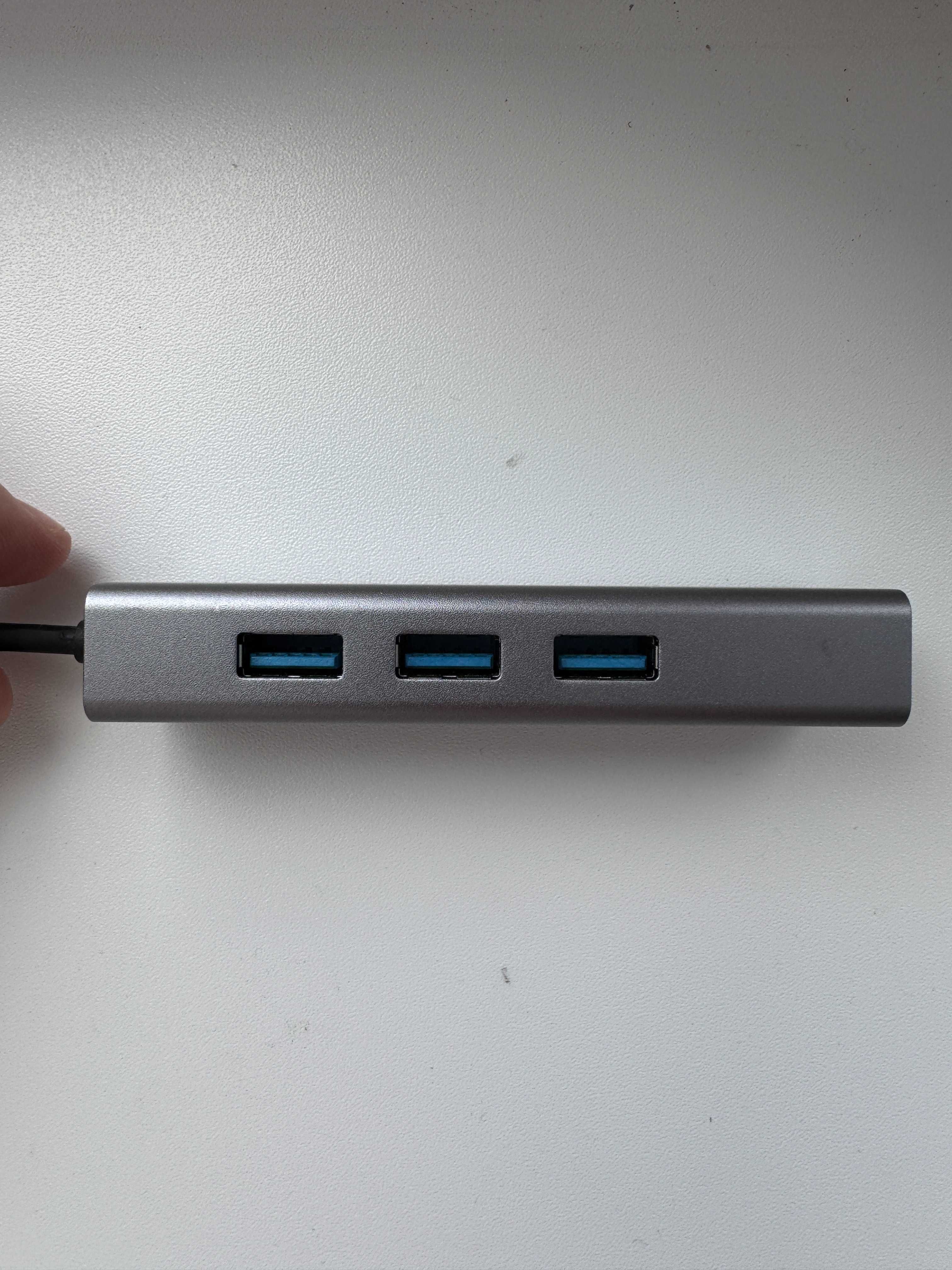 Хаб USB Cablexpert USB-A на Gigabit Ethernet USB 3.1 Gen1
