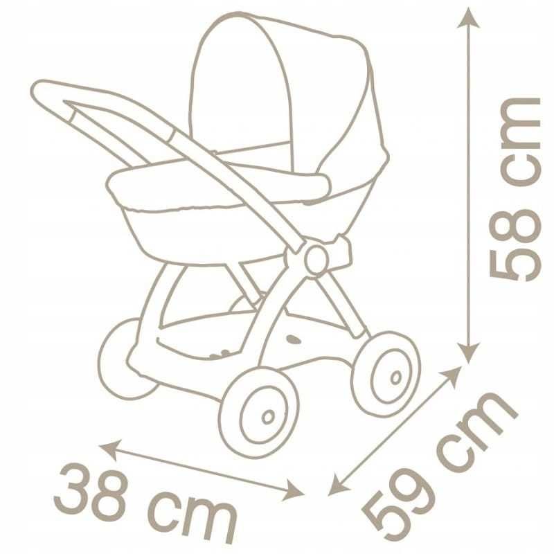 SMOBY BABY NURSE Wózek Dla Lalek 42CM Głęboki