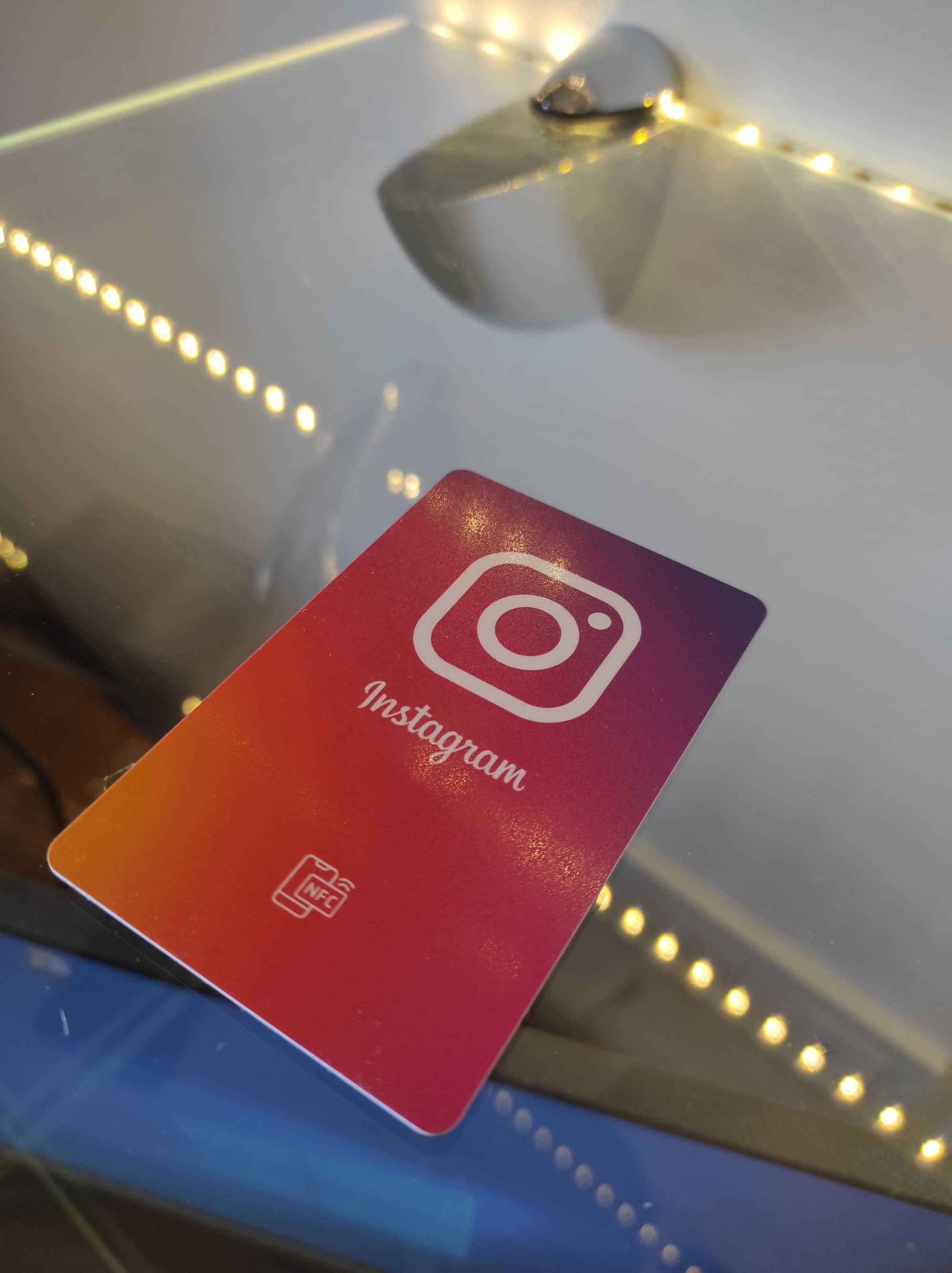 Карта Instagram NFC | Клиентов подписать к странице Инстаграм легко