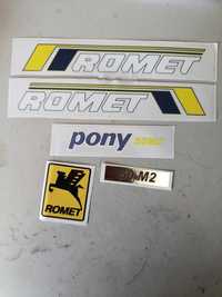 Romet pony 50 M2 motorynka kpl naklejek