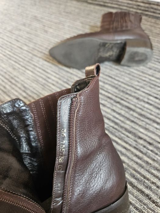 Skórzane botki gino rossi r 36 brazowe