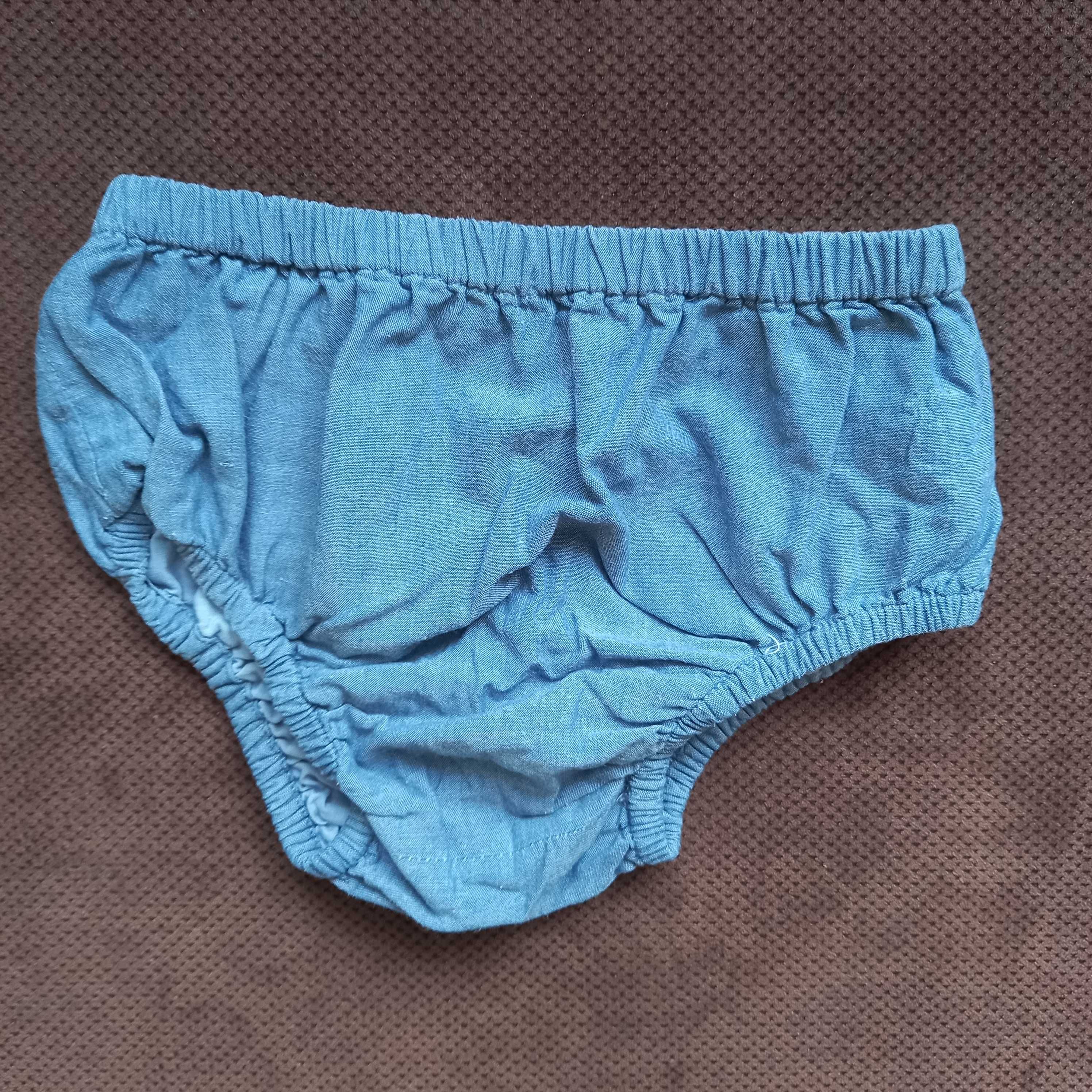 Bloomersy, majteczki dziewczęce, r. 3-6 miesięcy Zestaw