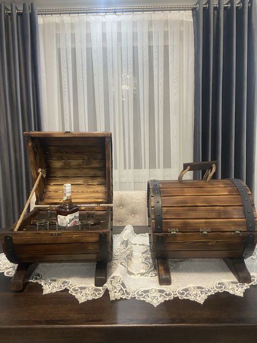 Подарунок для чоловіків,міні-бар бочка з дерева