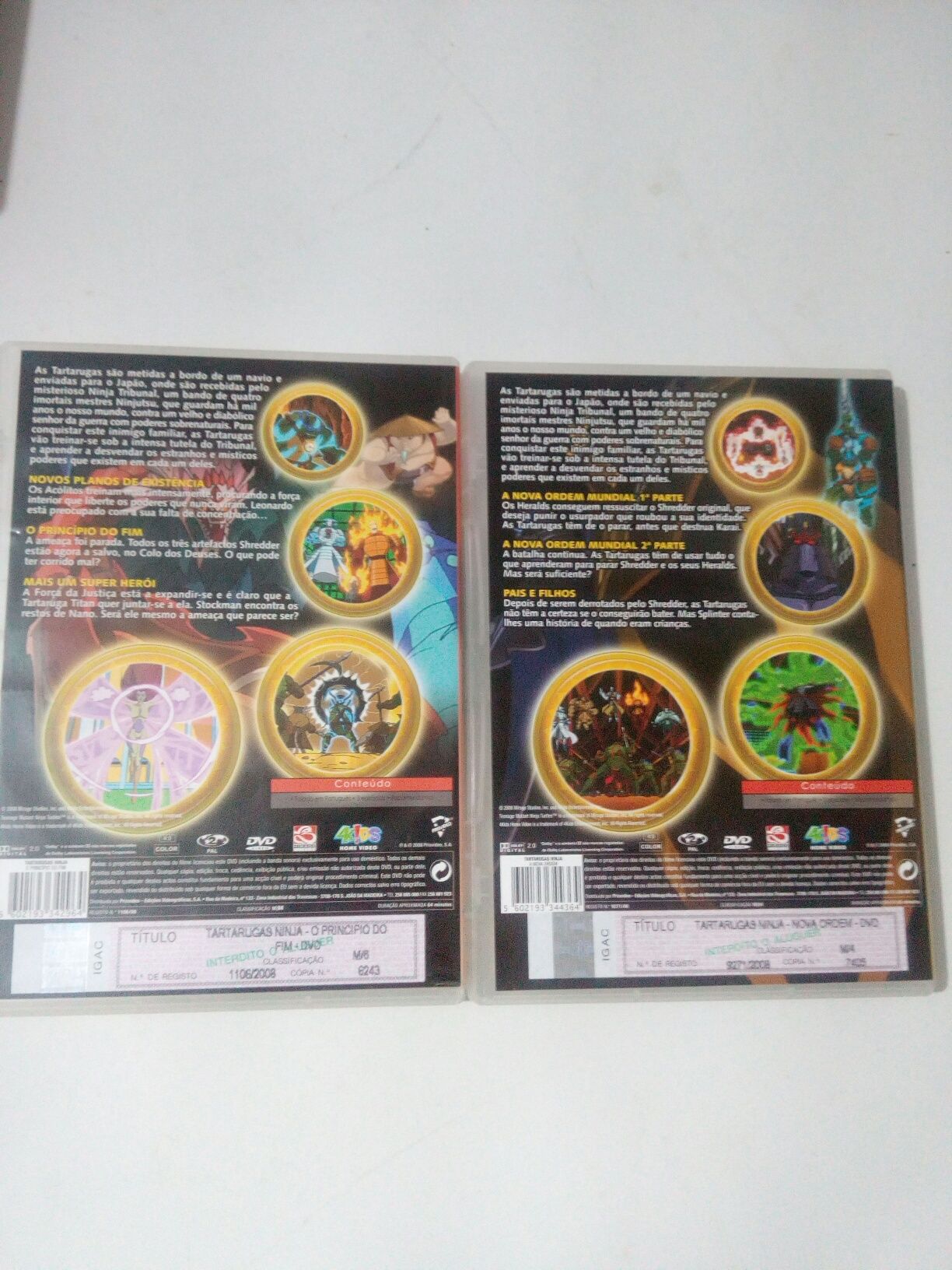 Pack 4 DVD: As Tartarugas Mutantes Ninja, série 5