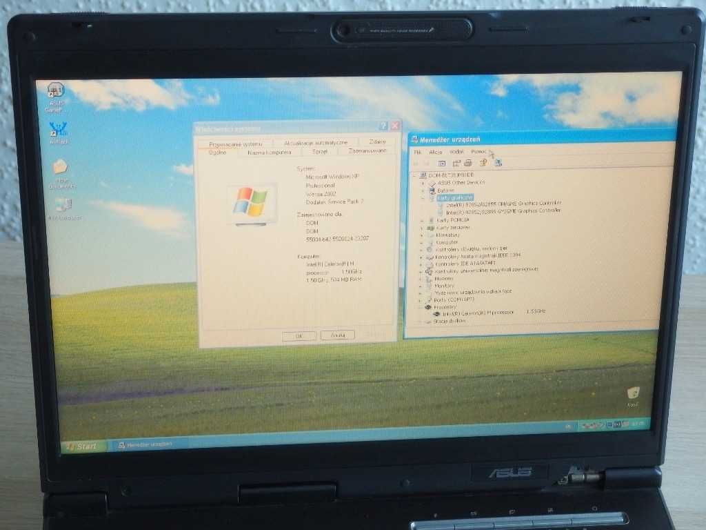 laptop ASUS A6000 Celeron 1,5GHz, 512MB DDR RAM