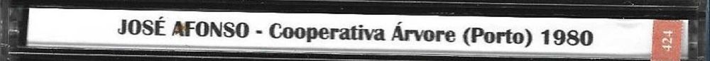 José Afonso	- - - - -		Na Cooperativa Árvore (Porto)	- - - - -	CD