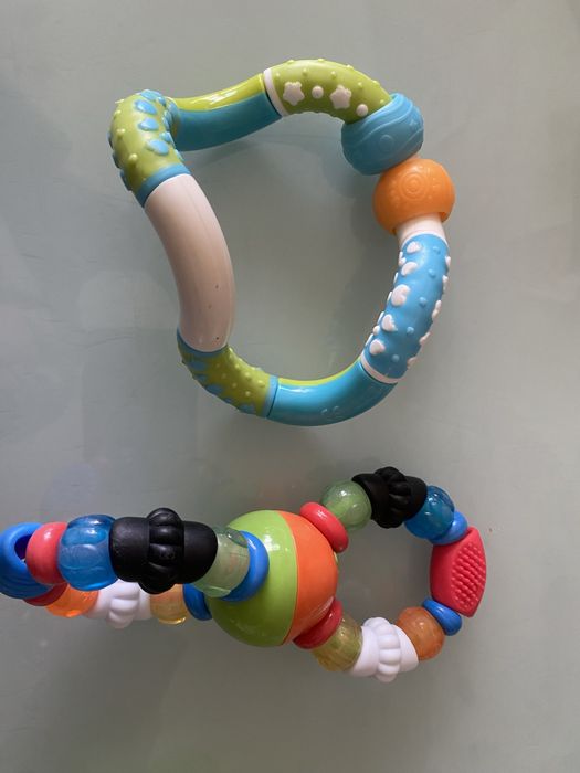 Brinquedo educativo Quebra cabecas bebe mordedor anel denticao