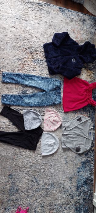 Zestaw ubranek 98 104 cm bluza miś futerko jeansy spodenki paka 3-4 l