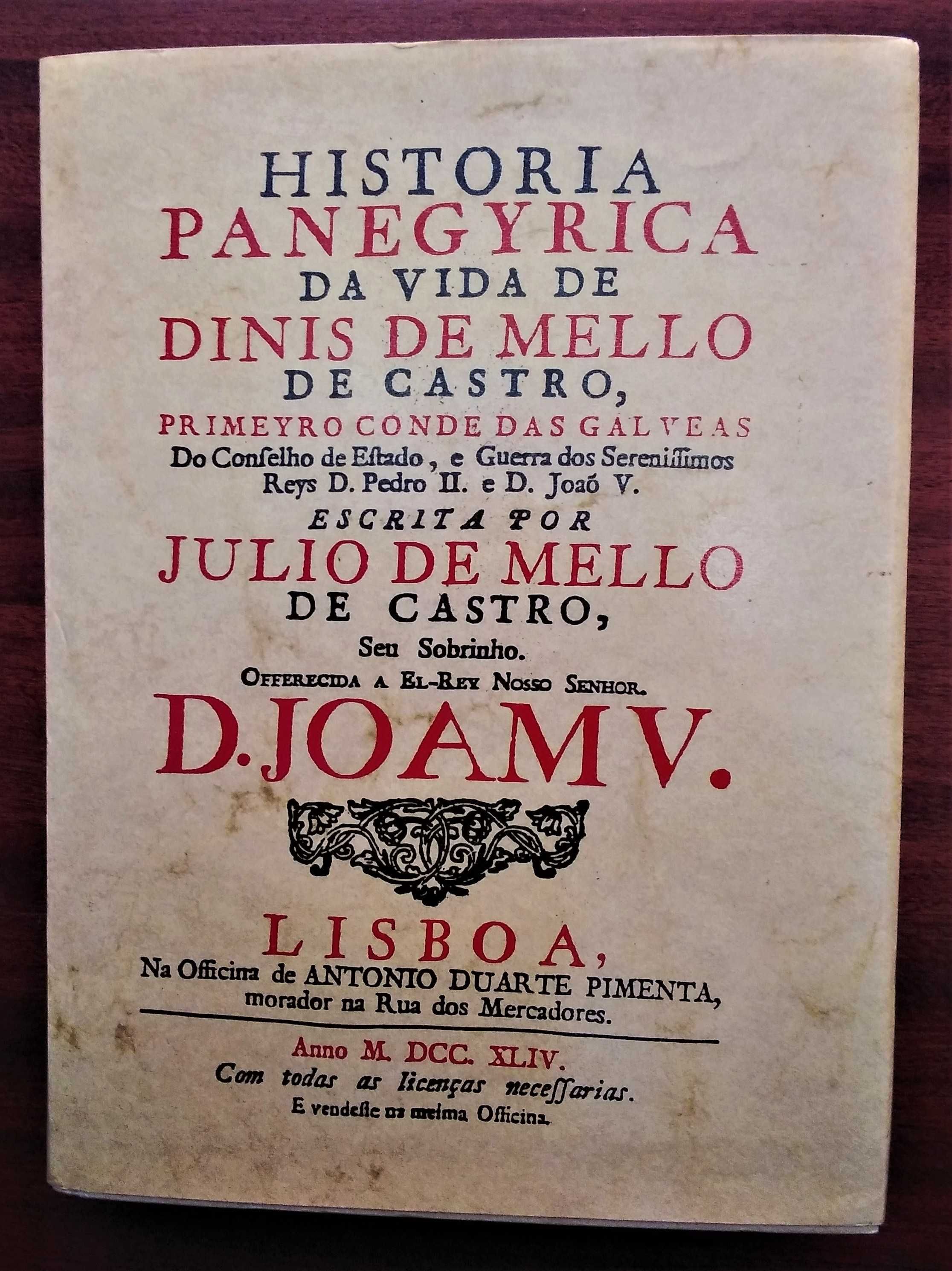 Historia Panegyrica de Dinis de Mello [fac-simile]