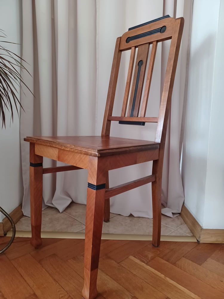 Krzesło drewniane styl secesyjny wygodne i solidne