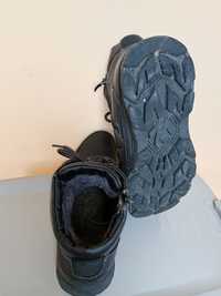 Кожаные ботинки с мехом