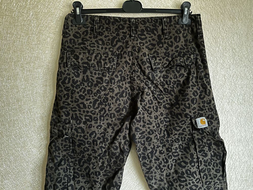 Мужские штаны carhartt cargo camo leopard хаки