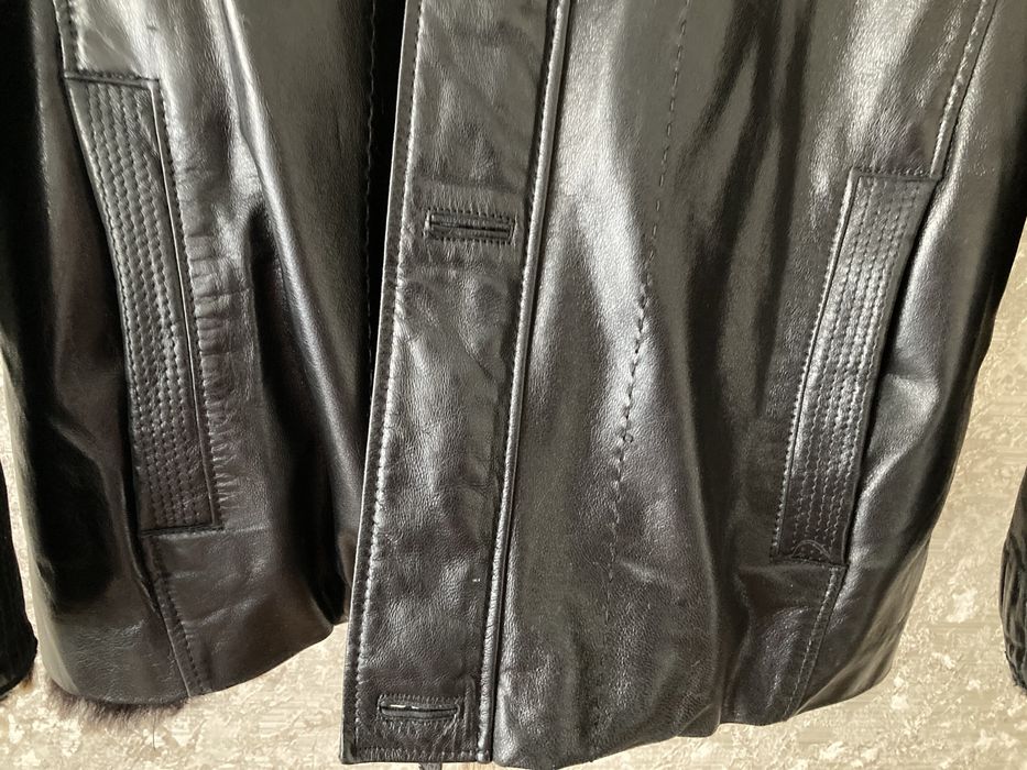 Кожаная куртка зимняя