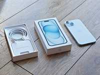 Apple iPhone 15 128GB, niebieski, prawie nowy, gwarancja, zestaw